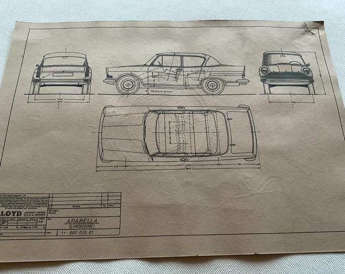 Construction drawing ART work LLOYD Arabella 1978