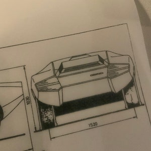 Lamborghini Countach LP 500 1970 Construction Drawing ART Work - Etsy