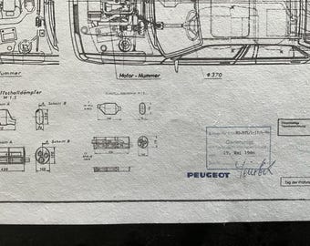 Peugeot 205 741 A/C 4 1986. Design Drawing ART Work - Etsy
