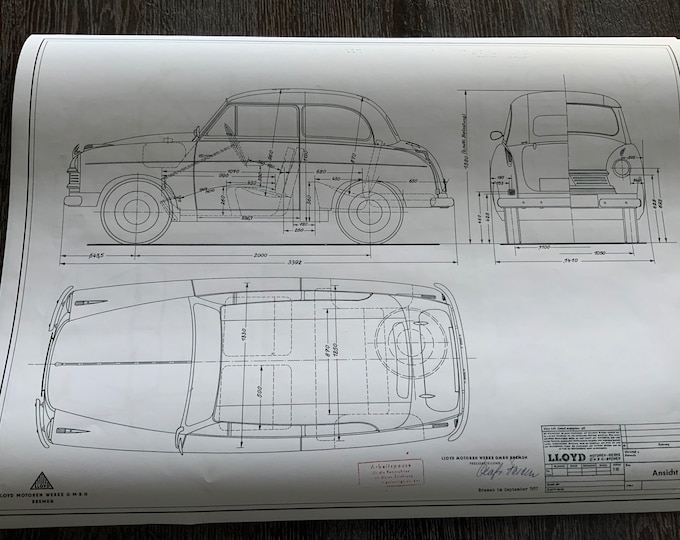 Lloyd LC 600 construction drawing ART work blueprint