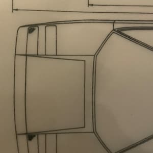 Lamborghini Countach LP 500 1970 Construction Drawing ART Work - Etsy