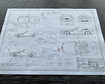 BMW E36 Z3 ロードスター アートワーク 建設図面 設計図