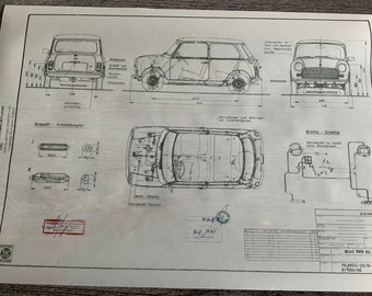 Mini 1000 HL 1980 construction drawing ARTwork