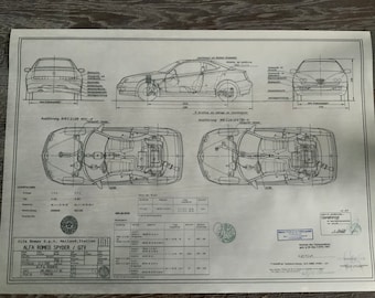 Dibujo de diseño de Alfa Romeo GTV 916 1995, obra de ARTE