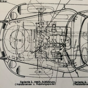 Citroen DS 21 Pallas 1966 construction drawing ART work blueprint image 2