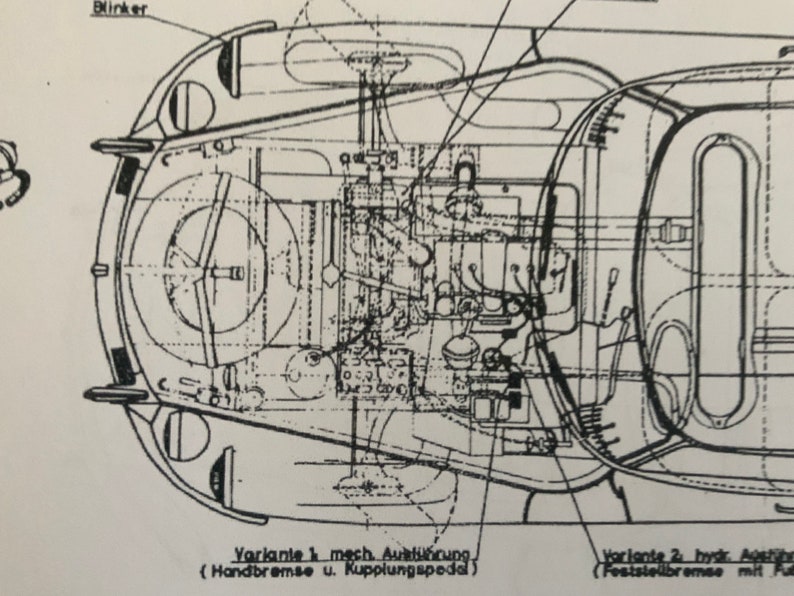 Citroen DS 21 Pallas 1966 construction drawing ART work blueprint image 2