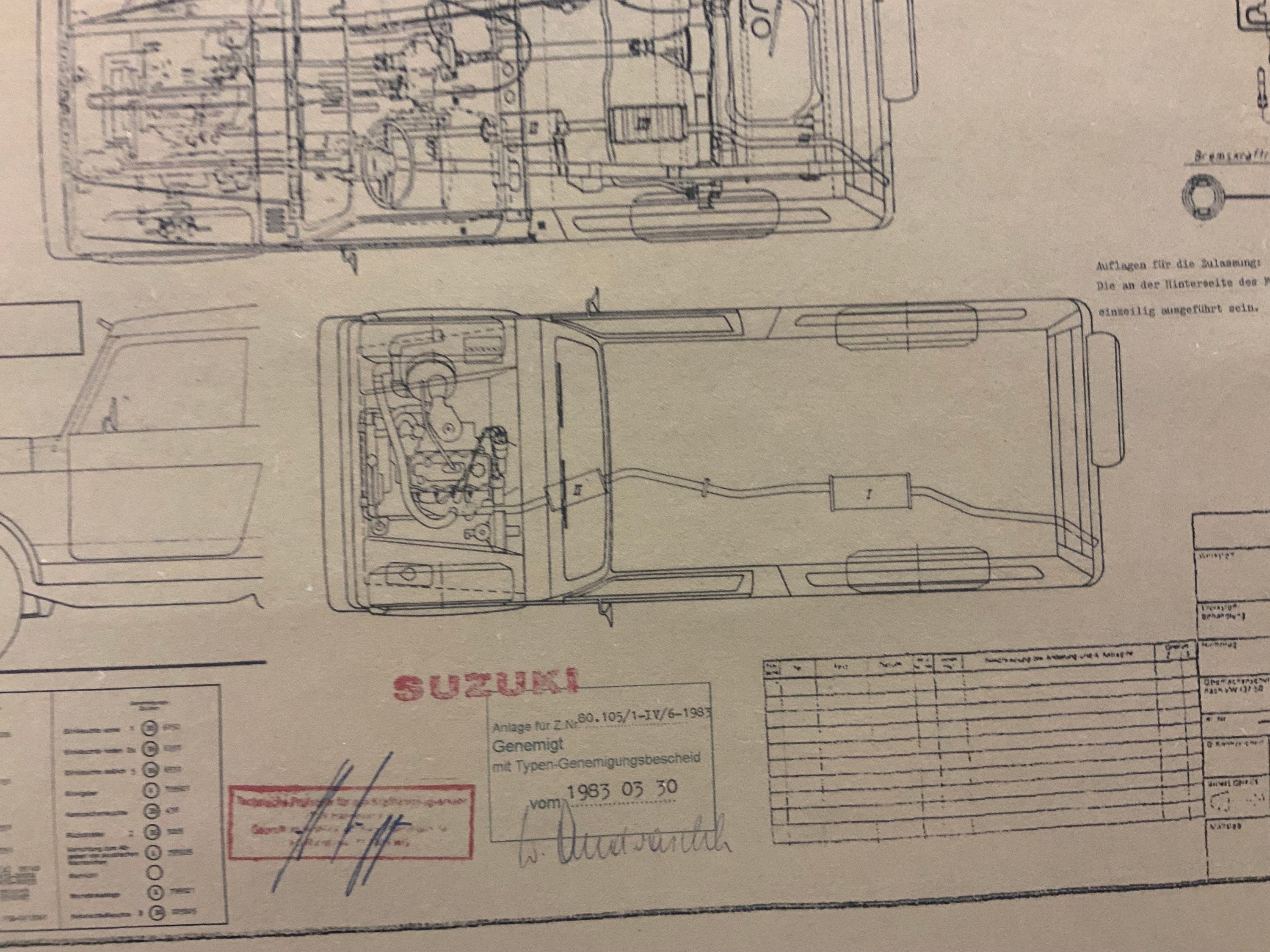 Samurai SJ51 SJ41 Lang Suzuki From 1983 Construction Drawing ART