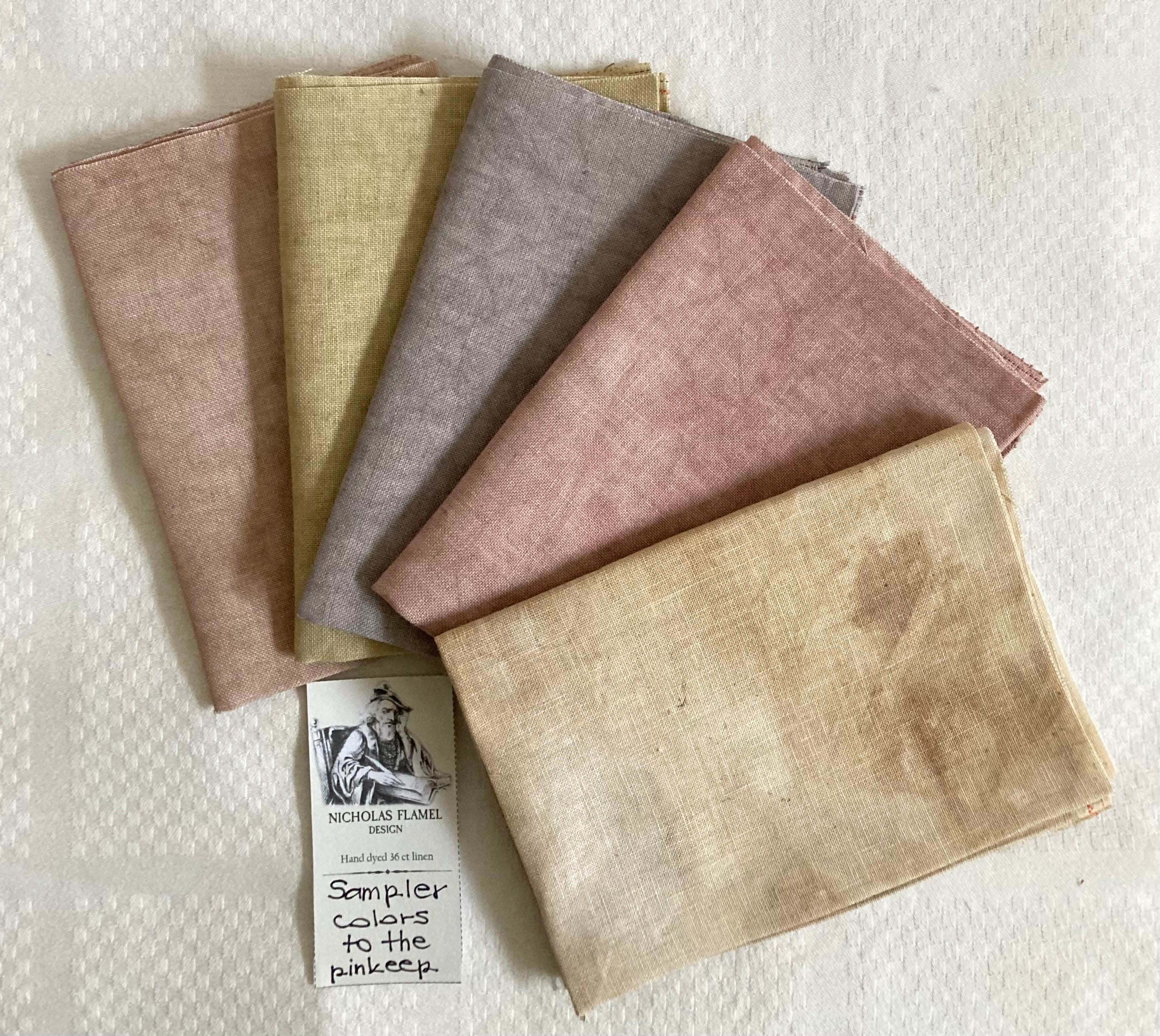 Warm Assortment Hand Dyed Linen/Cotton Blend Fabric for Embroidery P –  Vespertine Handmade