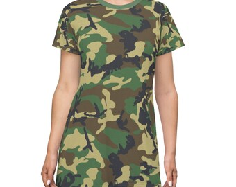 Women's Camouflage T-Shirt Dress