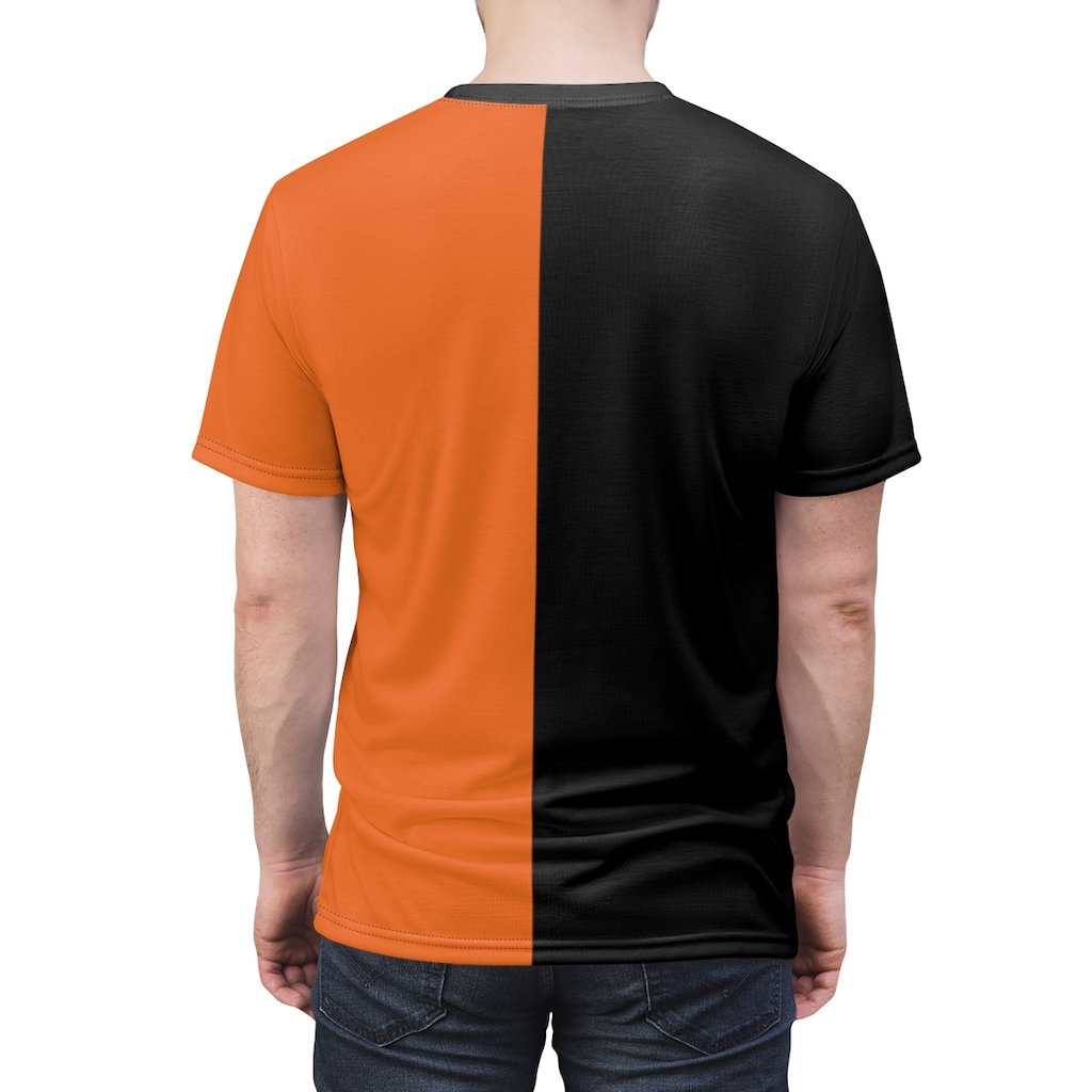 two tone split shirt men's
