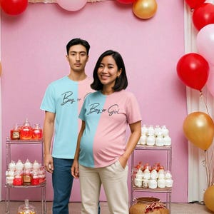 Gender Reveal Matching Family Shirts Baby Shower Party Idea Team Boy Or Girl Tee For Men Women Kids Baby Announcement Gender Reveal Outfit