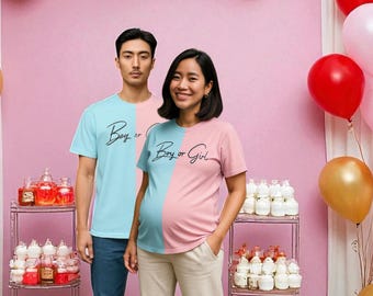 Gender Reveal Matching Family Shirts Baby Shower Party Idea Team Boy Or Girl Tee For Men Women Kids Baby Announcement Gender Reveal Outfit
