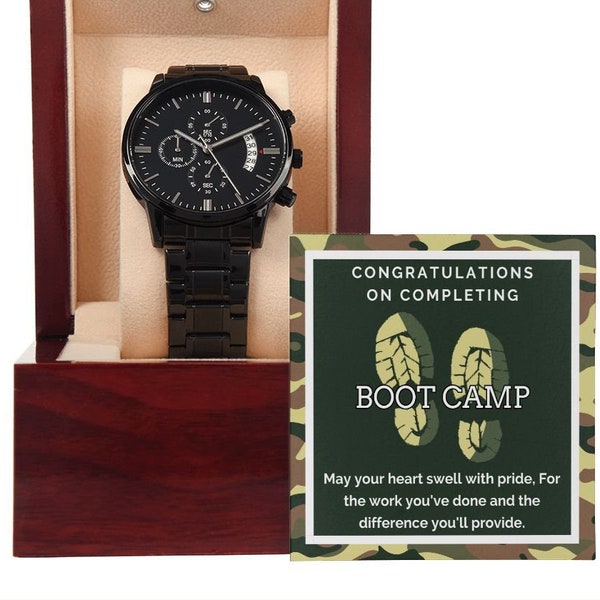 US Marine Boot Camp Graduation Gift for him, Military Soldier BCT Graduation Present, Army Bootcamp Graduate, Watch for son from parents