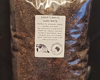 All-Natural Invertebrate Substrate Enriched with Flake Soil, Compost, Broadleaves and Calcium. Bioactive, Organic, COIR and VERMICULITE FREE