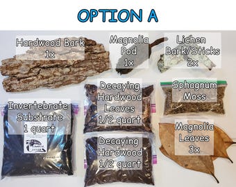 ULTIMATE INVERTEBRATE KIT (w/out bin!) Deluxe Isopod/Millipede Supplies - Premium Substrate, Leaf Litter, Bark Flats, Magnolia Pods/Sweetgum