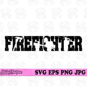 Nombre de texto del bombero svg / Firefighter png / Fireman Dad Gift Idea / Fire Depot Clipart / First Responder dxf / Emergency Rescue Cut File