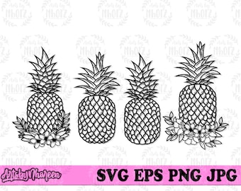 Ananas svg | Cocktail Drankje Clipart | Tropisch Fruit Gesneden vijl | Pine appel dxf | Bar Mixer Tshirt Gift Idee png | Ananas Boerderij Monogram