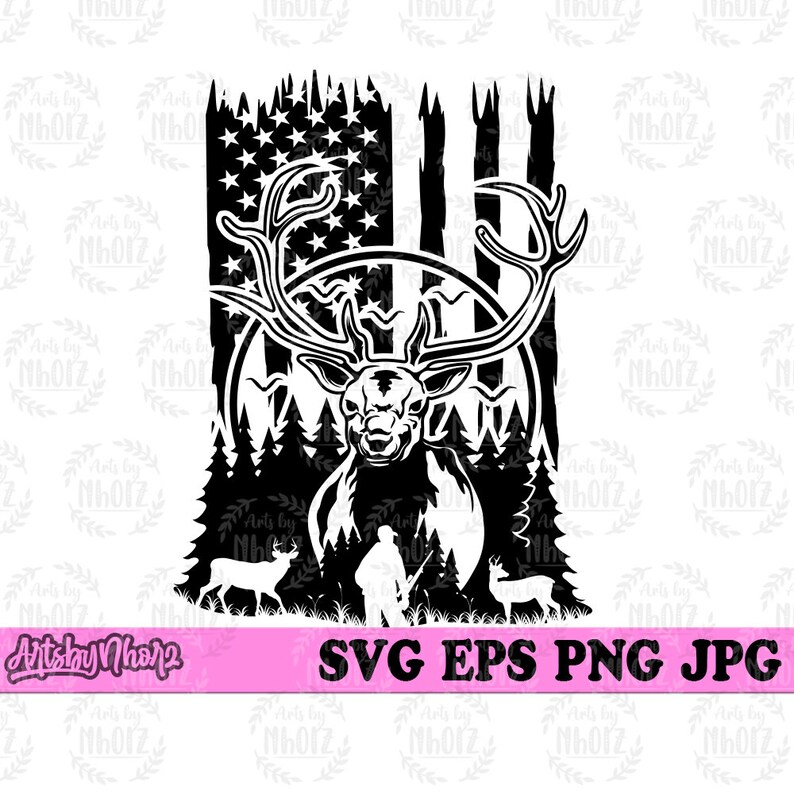 US Deer Hunting Svg US Hunting Shirt Svg Deer Hunting Etsy