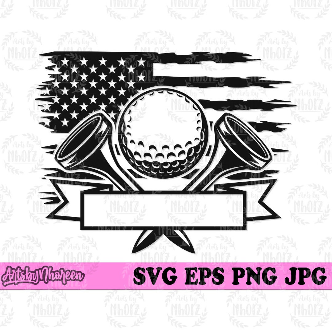 US Golf Club Jpeg Svg, Golf Ball Pin Stand Clipart, Golfer T-shirt ...