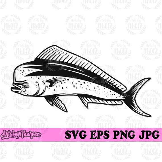 Mahi Fish Svg Salt Water Fishing Clipart Dorado Cut File - Etsy