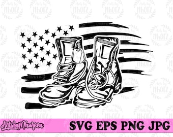US Combat Boots svg, Combat Boots Clipart, US Army svg, Military svg, Veteran svg, Combat Boots png, Boots Cutfile, US Military Boots svg