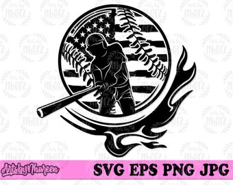 US Baseball Player svg, Pitcher Clipart, Catcher Cut File, Ball Life T-shirt Design png, Home Run Cut File, Infielder dxf, Shortstop Stencil