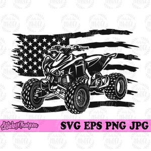 US ATV svg | Extreme Sports Clipart | ATV Rider Cut File | Racer Dad T-shirt Design png | Car Show Monogram | Mud Ride dxf | Dirt Ride jpeg
