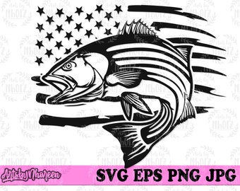 USA Striped Bass Fish svg, Fishing Day Shirt png, Angler Dad Clipart, Bass  svg, Lake Fishing Stencil, River Fish png, Striped Bass Cut File