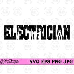 Electrician svg, Electrical Dad Cut File, Electric Shop Jpeg Stencil, Electric Repair Monogram dxf, Electrical Tools Supply Clipart jpeg png
