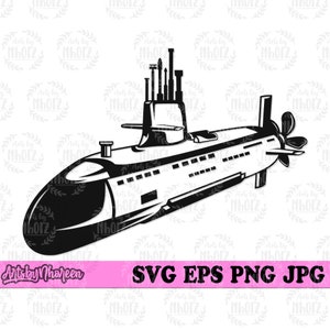 Submarine svg, Underwater Boat Clipart, Submarine Cut File, Under the Sea Vessel Stencil, Marine Captain Tshirt Design png, Mariner Ship dxf