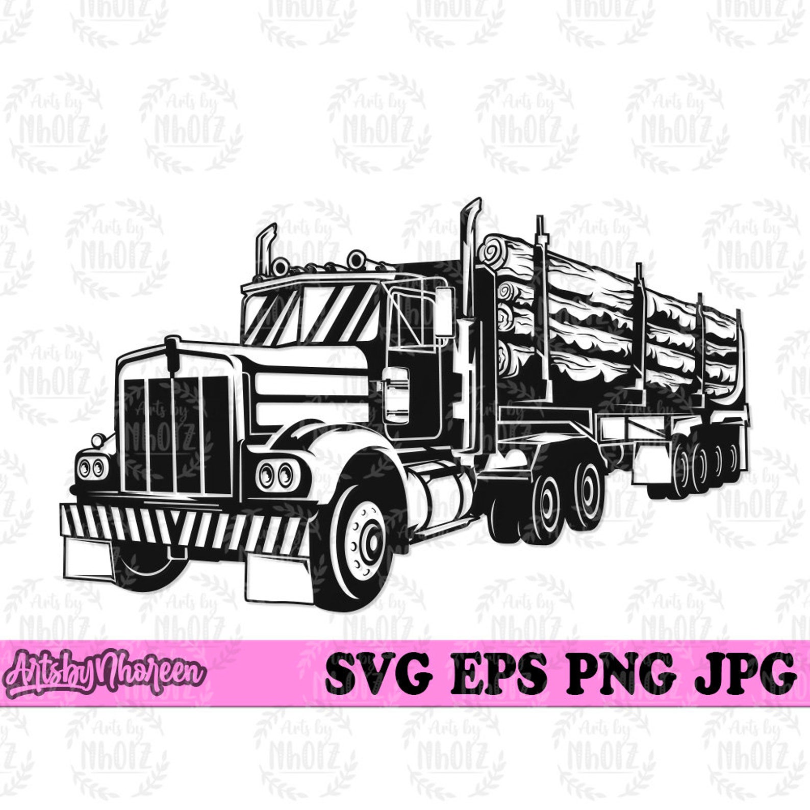 Logging Truck Svg Wood Man Shirt Png Lumber Owner Monogram - Etsy