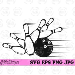 Bowling svg, Bowler Gift Idea T-shirt Design png, Bowling Game Clipart, Strike Cut File, Alley dxf, Angle Anchor Shot Cutfile, Bowling Pin