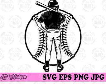 Baseball Player svg, Sports Dad Cut File, Coach Gift Idea Stencil, Baseman Clipart, Shortstop jpeg, Fielder Cutfile, Ball Life Shirt png DXF