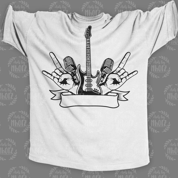 Rockers Jpeg Svg, Mock Band T-shirt Design Png, Record Studio