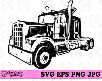 Semi Truck svg, Semi Truck Shirt svg, Trucker Dad svg, Semi Truck Jpeg svg, Semi Truck Clipart, Semi Truck Cutfile, Truck Stencil,Driver svg