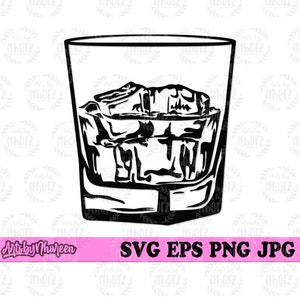 Glass of Whisky svg, Whisky Clipart, On the Rocks svg, Whisky Cutfile, Booze svg, Liquor svg, Glass of Whisky png, Cheers svg, Alcohol svg