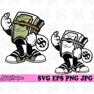 Money Bundle SVG, Rich Kid T-Shirt Design png Geschenkidee, Lifestyle Clipart, Pennies Schablone, US Dollar Sign dxf, USD Paper Bill Cut File