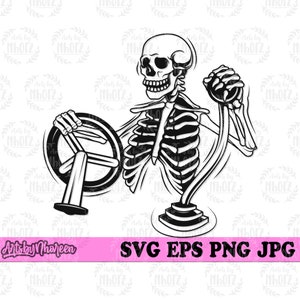 Driver Skull svg, Trucker Dad Gift Idea png, Rocker Driver Shirt png, Skull Driving Stencil, Bus Driver Cut File, Truck Driver Clipart dxf