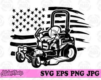 US Zero Turn Lawn Mower svg, Lawn Mower Clipart, Lawn Mower Cutfile, Zero Turn svg, Zero Turn png, Gardener Shirt svg, Landscaping Jpeg svg