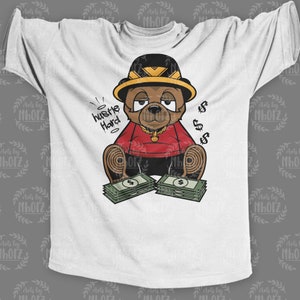 Rich Hustler Teddy Svg, Hipster Teddy Cut File, Gangster Bear Stencil ...