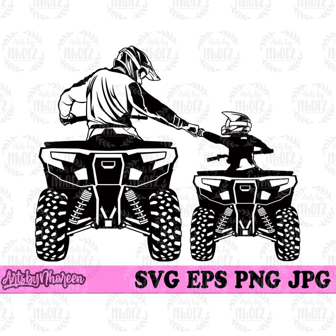 Father and Son Atv Ride Svg, Like Father Like Son Svg, ATV Rider Svg ...