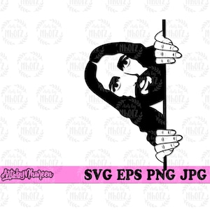 Jesus Peeking svg, Jesus Christ Cut File, Peeking God Clipart, God is Risen Stencil, Religious T-shirt Design png, God is Good Cut File DXF