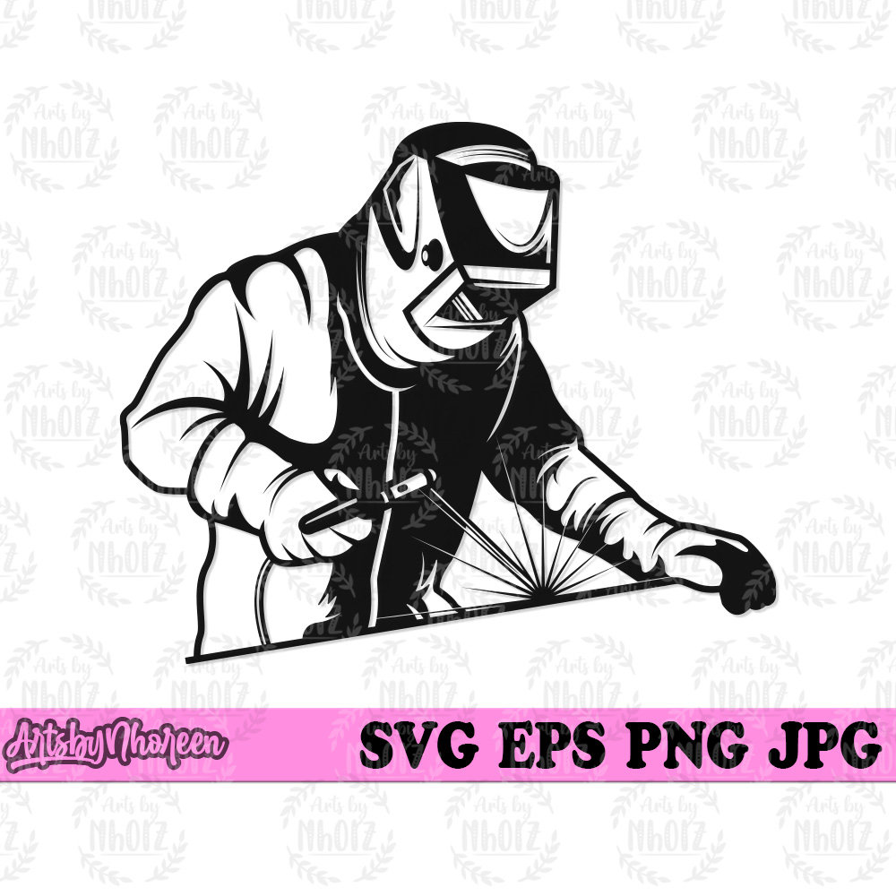 溶接工 svg、鉄修理クリップアート、溶接トーチ ステンシル