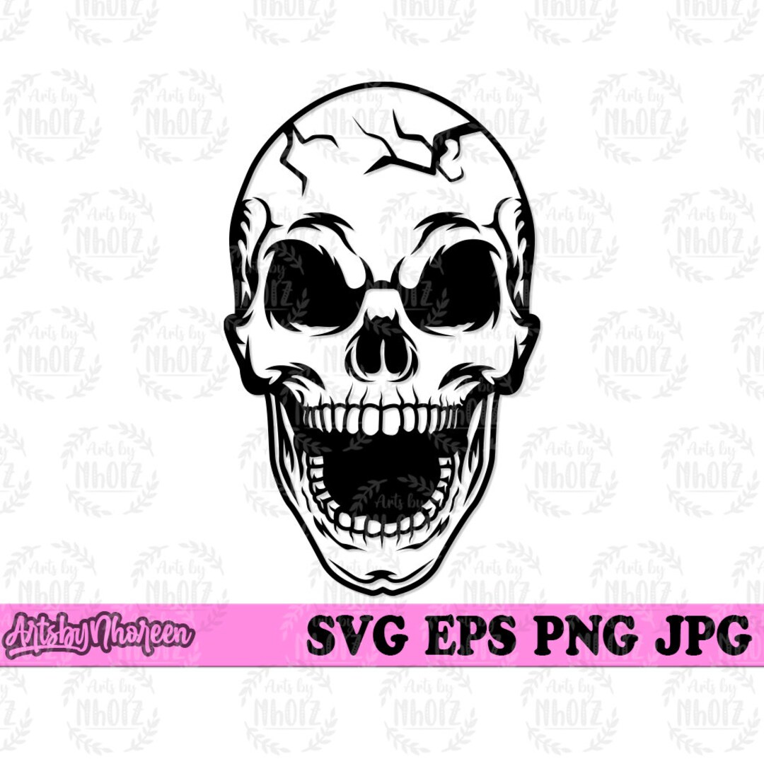 Skull Cut Out Stencil
