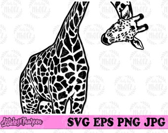 Funny Giraffe svg, Safari Animal Clipart, Wild One svg, Zoo Keeper T-shirt Design Gift Idea png, Giraffe Cut File, Woodland Animal Stencil
