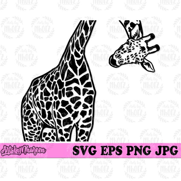 Funny Giraffe svg, Safari Animal Clipart, Wild One svg, Zoo Keeper T-shirt Design Gift Idea png, Giraffe Cut File, Woodland Animal Stencil