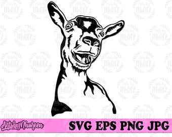 Niedliche Ziege svg, Ziege Kopf svg, Ziege Clipart, Bauernhof Ziege png, Bauernhof Tier svg, Ziege Cutfile, Leben auf dem Bauernhof svg, Ziege svg, Bauernhof Shirt svg jpeg
