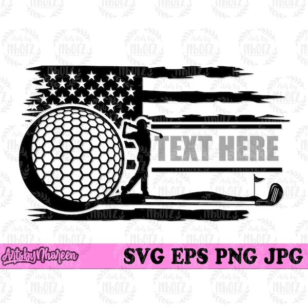 US Golf Player svg, Golfer Dad T-shirt Design png, Golf Player Name Text Cut File, Golf Club Jpeg svg, Golf Swing Stencil, Eagle Birdie dxf