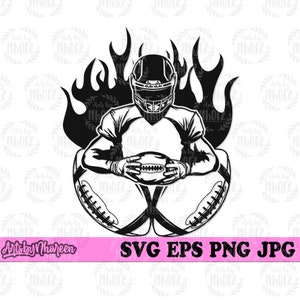 Football Player svg, Sports Outdoor Game Cut File, Outdoor Field Clipart, Home Run Stencil, Champion Team Cutfile, Ball Life T-shirt png DXF