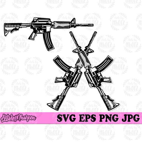 Machine Guns svg, Military Weapon Clipart, Combat Gear Cut File, Soldier Dad T-shirt png, Veteran Gift Idea, Guns and Ammo Stencil, Army dxf